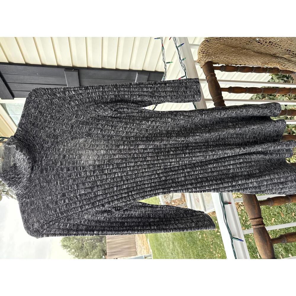 American Eagle Outfitters Women's Grey Ribbed Turtleneck Sweater Dress